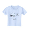 Cute Nerd Ghost Boo Halloween Toddler T-Shirt-Toddler T-Shirt-TooLoud-Light-Blue-2T-Davson Sales