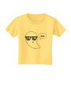 Cute Nerd Ghost Boo Halloween Toddler T-Shirt-Toddler T-Shirt-TooLoud-Daffodil-Yellow-2T-Davson Sales