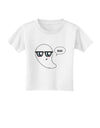 Cute Nerd Ghost Boo Halloween Toddler T-Shirt-Toddler T-Shirt-TooLoud-White-2T-Davson Sales