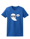 Cute Nerd Ghost Boo Halloween Womens Dark T-Shirt-TooLoud-Royal-Blue-X-Small-Davson Sales