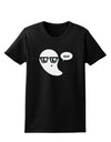 Cute Nerd Ghost Boo Halloween Womens Dark T-Shirt-TooLoud-Black-X-Small-Davson Sales