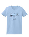 Cute Nerd Ghost Boo Halloween Womens T-Shirt-Womens T-Shirt-TooLoud-Light-Blue-X-Small-Davson Sales