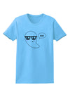 Cute Nerd Ghost Boo Halloween Womens T-Shirt-Womens T-Shirt-TooLoud-Aquatic-Blue-X-Small-Davson Sales