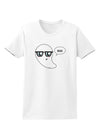 Cute Nerd Ghost Boo Halloween Womens T-Shirt-Womens T-Shirt-TooLoud-White-X-Small-Davson Sales