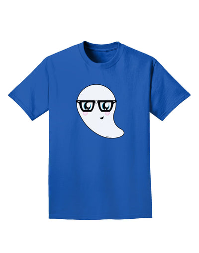 Cute Nerd Ghost Halloween Adult Dark T-Shirt-Mens T-Shirt-TooLoud-Royal-Blue-Small-Davson Sales