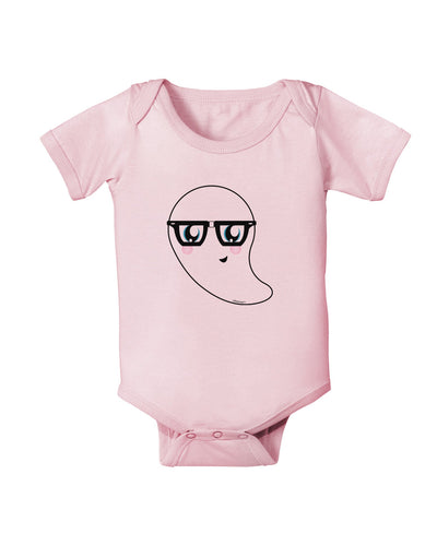 Cute Nerd Ghost Halloween Baby Romper Bodysuit-Baby Romper-TooLoud-Light-Pink-06-Months-Davson Sales