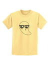 Cute Nerd Ghost Halloween Childrens T-Shirt-Childrens T-Shirt-TooLoud-Daffodil-Yellow-X-Small-Davson Sales