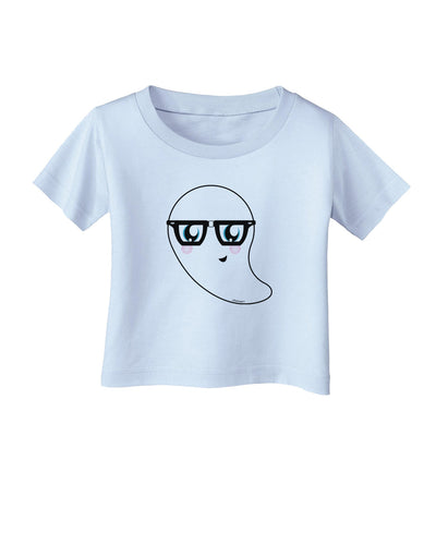 Cute Nerd Ghost Halloween Infant T-Shirt-Infant T-Shirt-TooLoud-Light-Blue-06-Months-Davson Sales