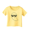 Cute Nerd Ghost Halloween Infant T-Shirt-Infant T-Shirt-TooLoud-Daffodil-Yellow-06-Months-Davson Sales