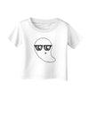 Cute Nerd Ghost Halloween Infant T-Shirt-Infant T-Shirt-TooLoud-White-06-Months-Davson Sales