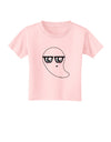 Cute Nerd Ghost Halloween Toddler T-Shirt-Toddler T-Shirt-TooLoud-Light-Pink-2T-Davson Sales