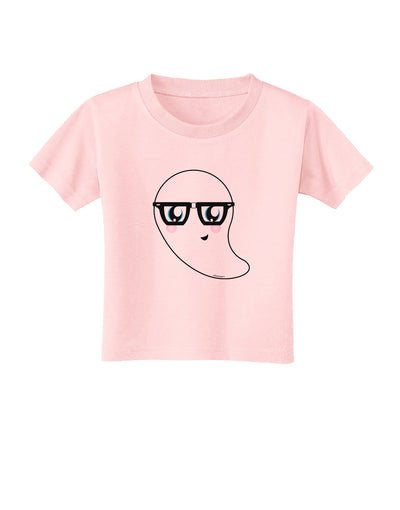 Cute Nerd Ghost Halloween Toddler T-Shirt-Toddler T-Shirt-TooLoud-Light-Pink-2T-Davson Sales