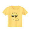 Cute Nerd Ghost Halloween Toddler T-Shirt-Toddler T-Shirt-TooLoud-Daffodil-Yellow-2T-Davson Sales