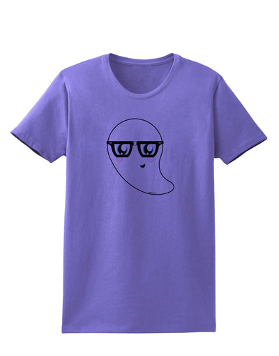 Cute Nerd Ghost Halloween Womens T-Shirt-Womens T-Shirt-TooLoud-Violet-X-Small-Davson Sales