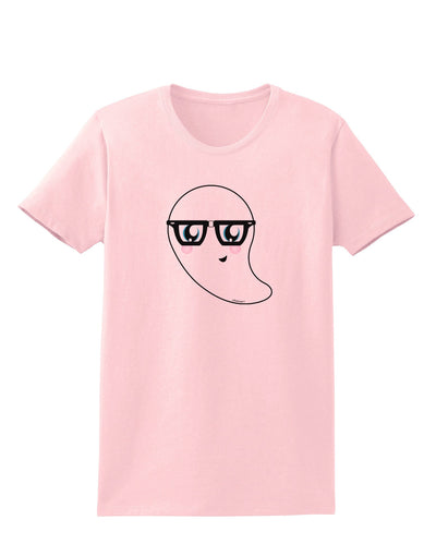 Cute Nerd Ghost Halloween Womens T-Shirt-Womens T-Shirt-TooLoud-PalePink-X-Small-Davson Sales