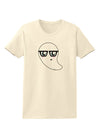 Cute Nerd Ghost Halloween Womens T-Shirt-Womens T-Shirt-TooLoud-Natural-X-Small-Davson Sales