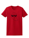 Cute Nerd Ghost Halloween Womens T-Shirt-Womens T-Shirt-TooLoud-Red-X-Small-Davson Sales