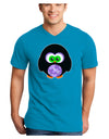 Cute Owl Halloween Adult Dark V-Neck T-Shirt-TooLoud-Turquoise-Small-Davson Sales