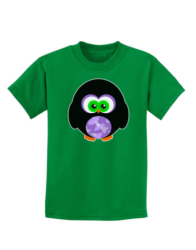 Cute Owl Halloween Childrens Dark T-Shirt-Childrens T-Shirt-TooLoud-Kelly-Green-X-Small-Davson Sales