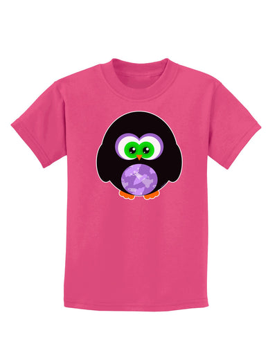 Cute Owl Halloween Childrens Dark T-Shirt-Childrens T-Shirt-TooLoud-Sangria-X-Small-Davson Sales