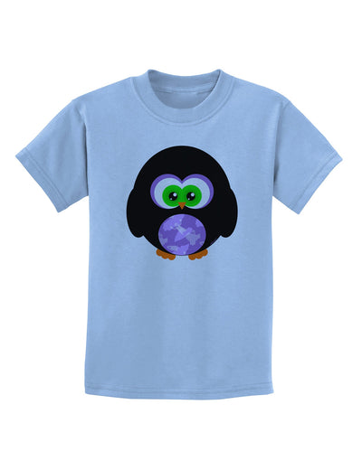 Cute Owl Halloween Childrens T-Shirt-Childrens T-Shirt-TooLoud-Light-Blue-X-Small-Davson Sales