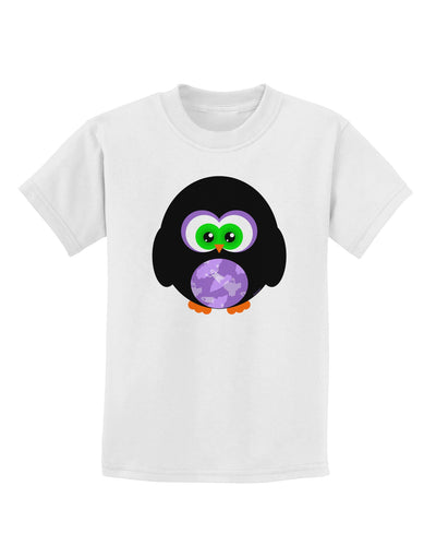 Cute Owl Halloween Childrens T-Shirt-Childrens T-Shirt-TooLoud-White-X-Small-Davson Sales