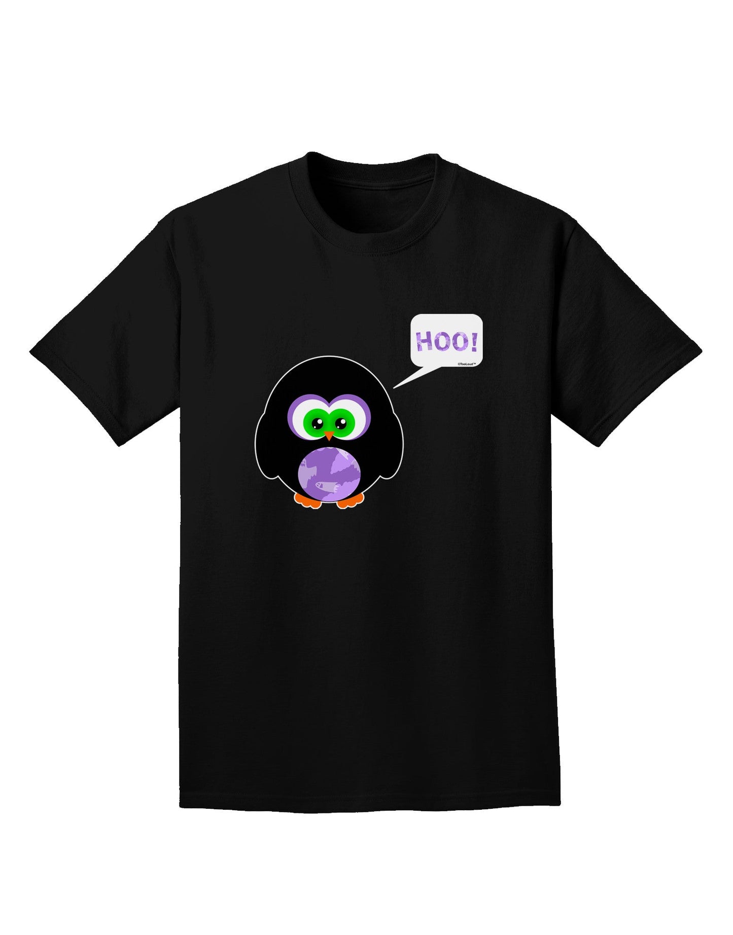 Cute Owl Halloween Hoo Adult Dark T-Shirt-Mens T-Shirt-TooLoud-Black-Small-Davson Sales