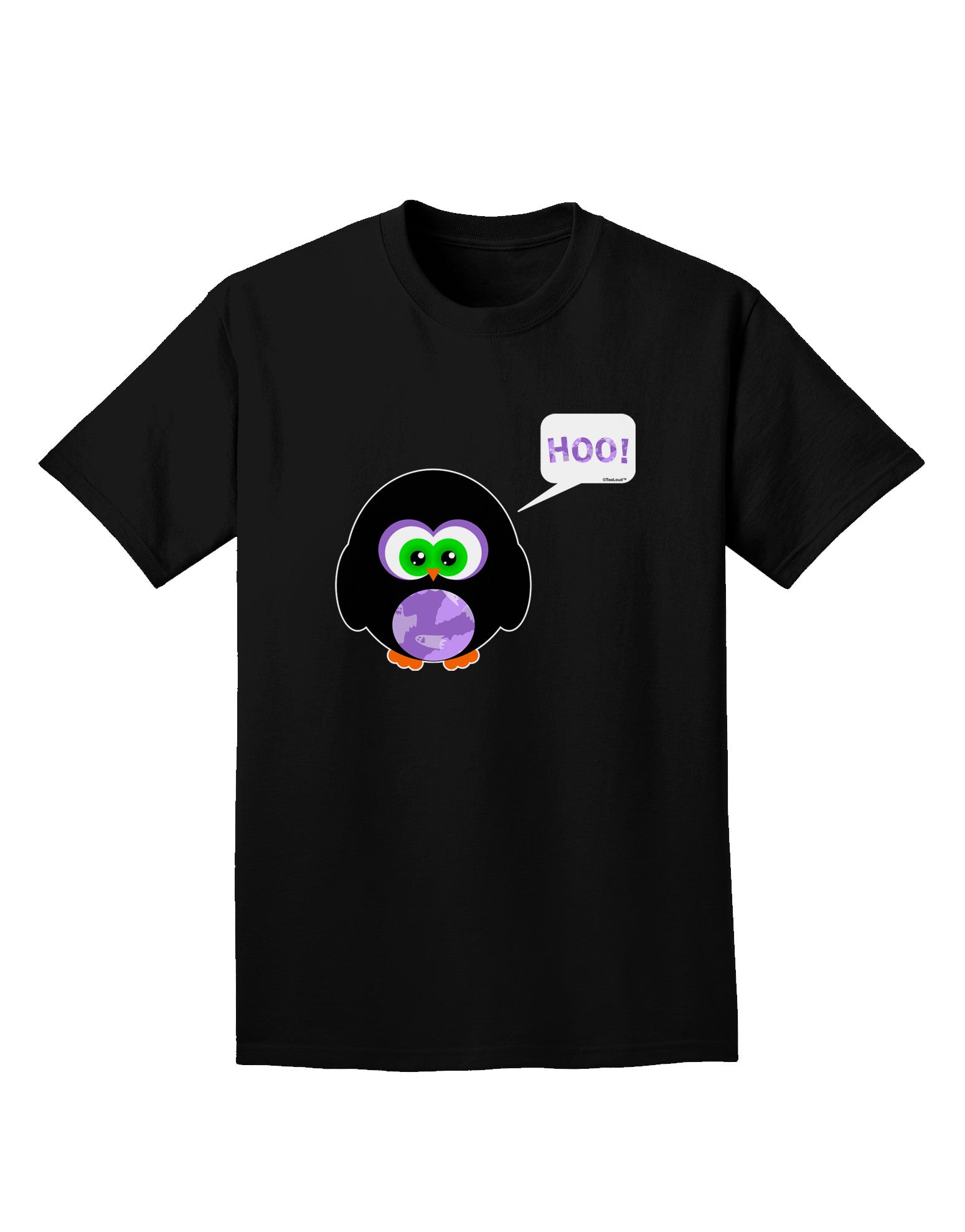 Cute Owl Halloween Hoo Adult Dark T-Shirt-Mens T-Shirt-TooLoud-Black-Small-Davson Sales