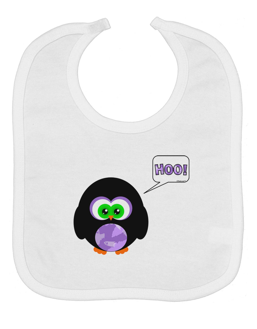 Cute Owl Halloween Hoo Baby Bib