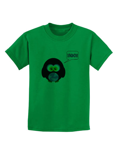 Cute Owl Halloween Hoo Childrens T-Shirt-Childrens T-Shirt-TooLoud-Kelly-Green-X-Small-Davson Sales