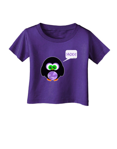 Cute Owl Halloween Hoo Infant T-Shirt Dark-Infant T-Shirt-TooLoud-Purple-06-Months-Davson Sales