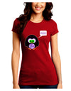 Cute Owl Halloween Hoo Juniors Crew Dark T-Shirt-T-Shirts Juniors Tops-TooLoud-Red-Juniors Fitted Small-Davson Sales