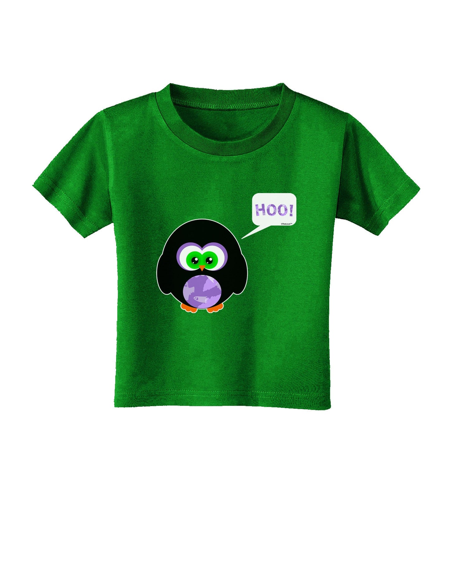 Cute Owl Halloween Hoo Toddler T-Shirt Dark-Toddler T-Shirt-TooLoud-Royal-Blue-2T-Davson Sales
