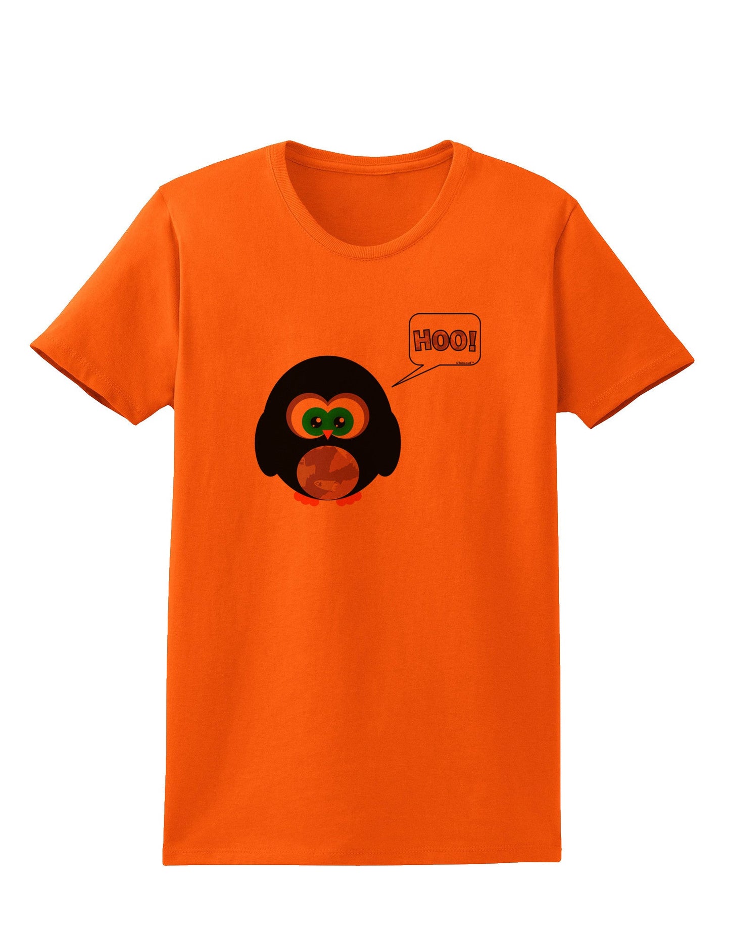 Cute Owl Halloween Hoo Womens T-Shirt-Womens T-Shirt-TooLoud-Orange-X-Small-Davson Sales