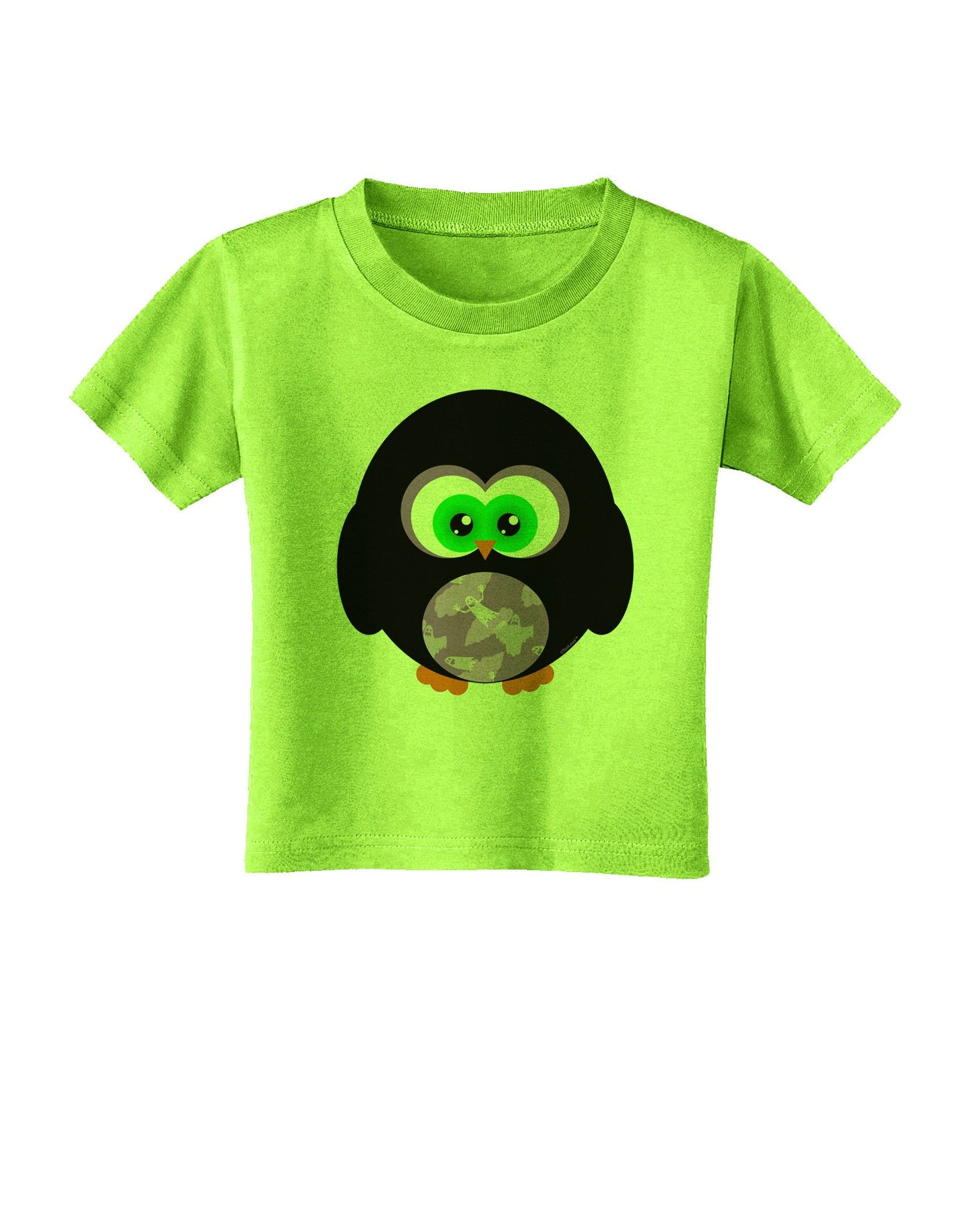 Cute Owl Halloween Toddler T-Shirt-Toddler T-Shirt-TooLoud-Lime-Green-2T-Davson Sales