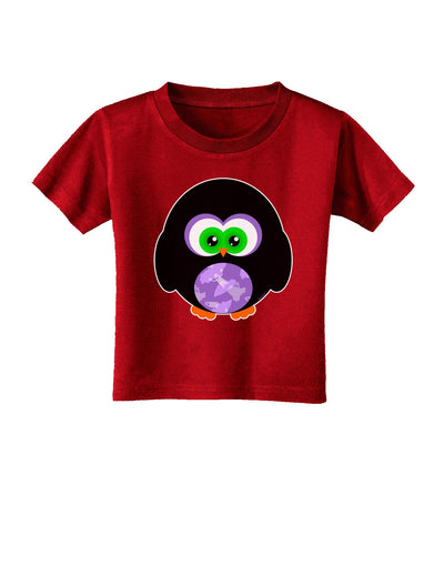 Cute Owl Halloween Toddler T-Shirt Dark-Toddler T-Shirt-TooLoud-Clover-Green-2T-Davson Sales