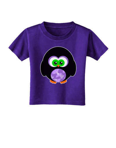 Cute Owl Halloween Toddler T-Shirt Dark-Toddler T-Shirt-TooLoud-Purple-2T-Davson Sales