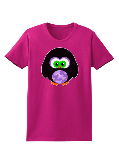 Cute Owl Halloween Womens Dark T-Shirt-TooLoud-Hot-Pink-Small-Davson Sales