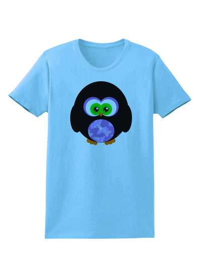 Cute Owl Halloween Womens T-Shirt-Womens T-Shirt-TooLoud-Aquatic-Blue-X-Small-Davson Sales