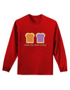Cute PB and J Design - Made for Each Other Adult Long Sleeve Dark T-Shirt by TooLoud-TooLoud-Red-Small-Davson Sales
