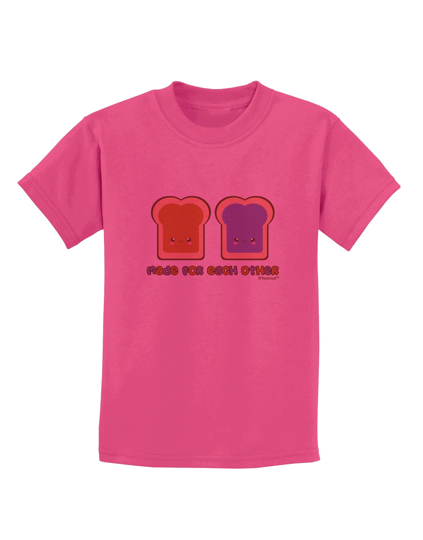 Cute PB and J Design - Made for Each Other Childrens T-Shirt by TooLoud-Childrens T-Shirt-TooLoud-Sangria-X-Small-Davson Sales