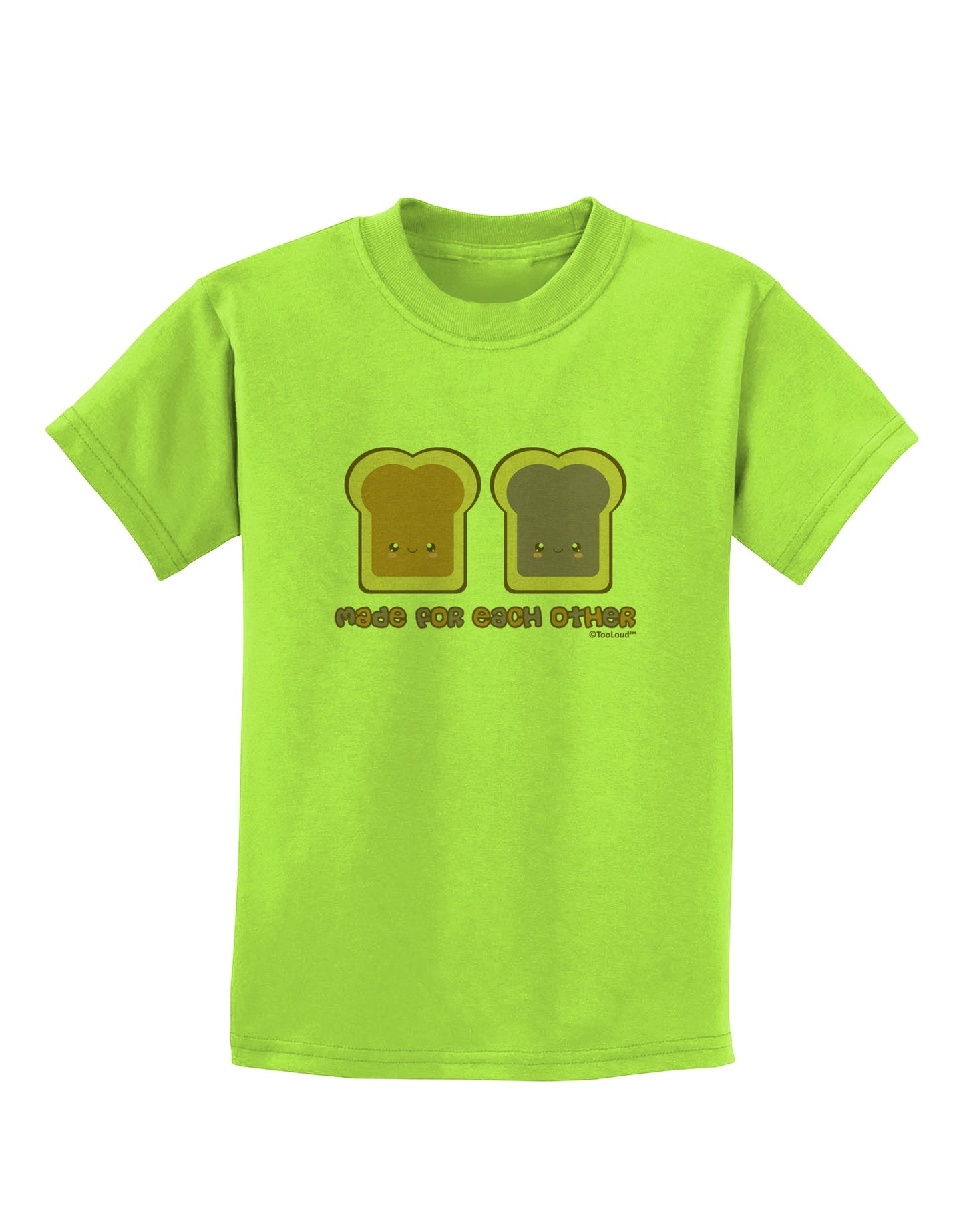 Cute PB and J Design - Made for Each Other Childrens T-Shirt by TooLoud-Childrens T-Shirt-TooLoud-Lime-Green-X-Small-Davson Sales
