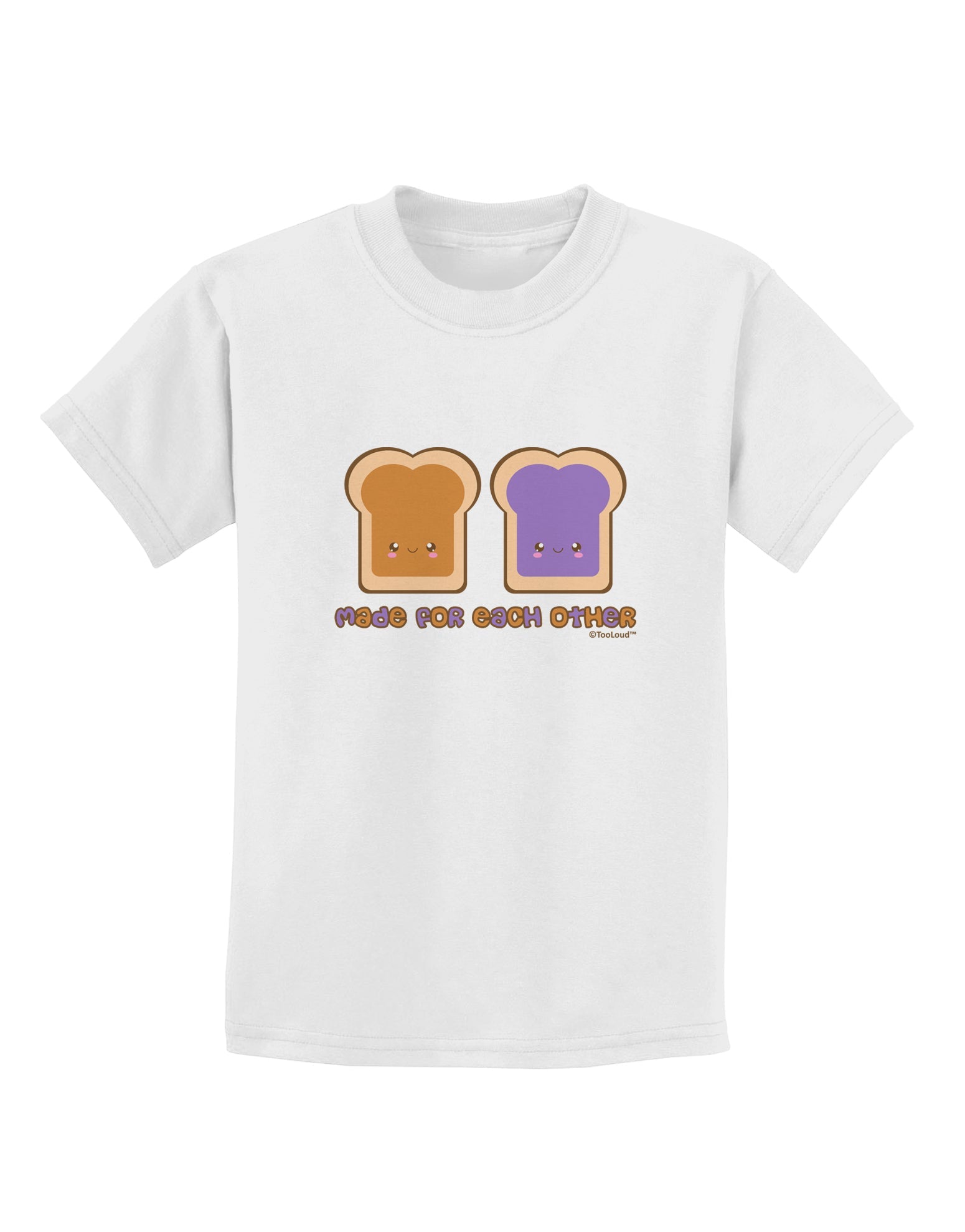 Cute PB and J Design - Made for Each Other Childrens T-Shirt by TooLoud-Childrens T-Shirt-TooLoud-White-X-Small-Davson Sales
