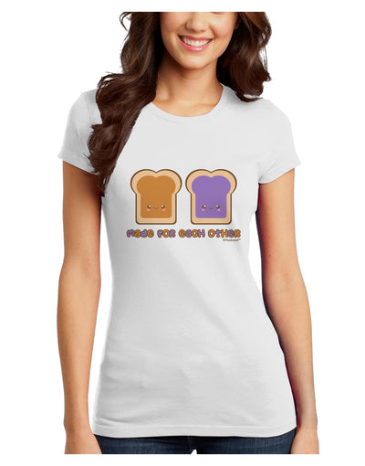 Cute PB and J Design - Made for Each Other Juniors T-Shirt by TooLoud-Womens Juniors T-Shirt-TooLoud-White-Juniors Fitted X-Small-Davson Sales