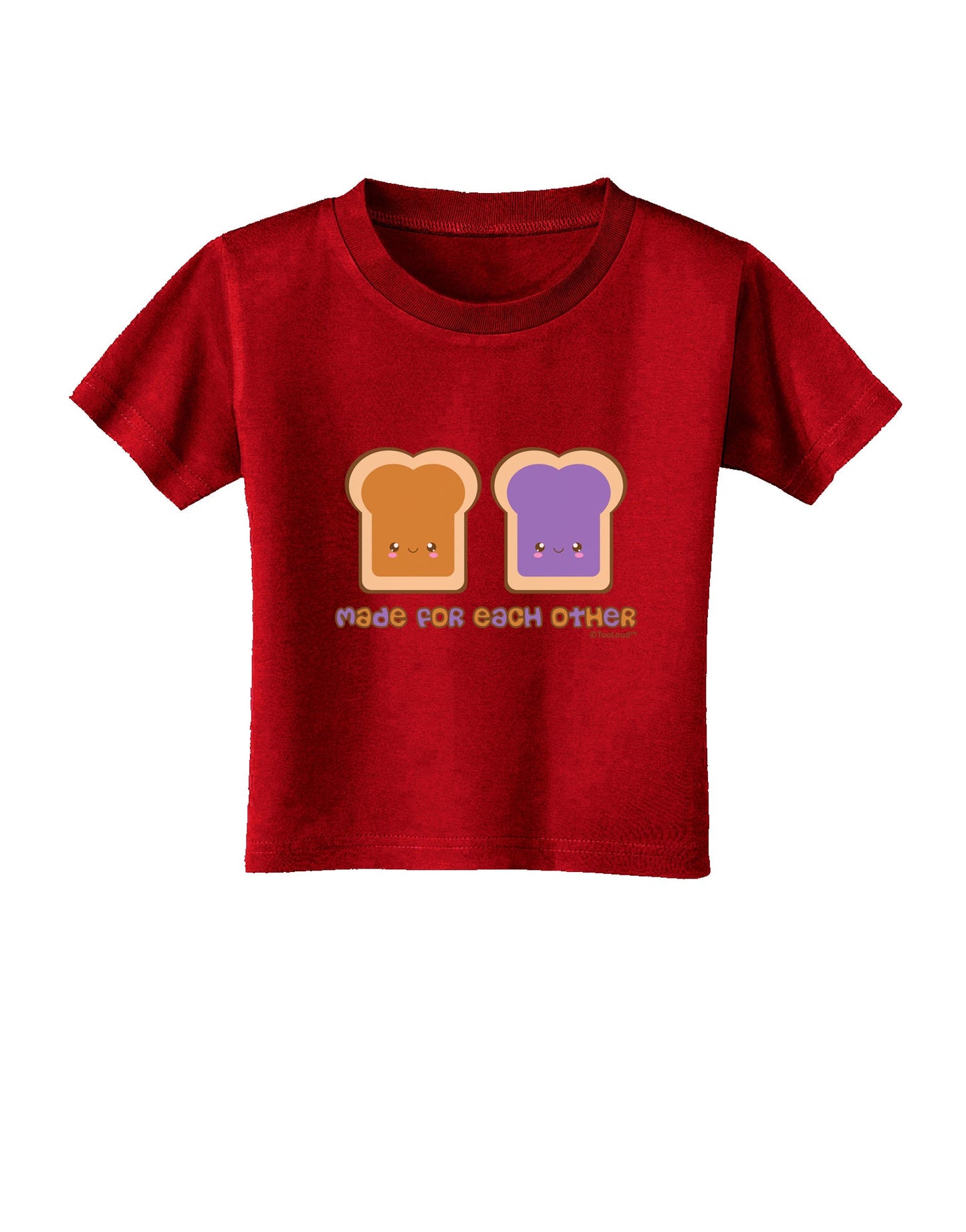 Cute PB and J Design - Made for Each Other Toddler T-Shirt Dark by TooLoud-Toddler T-Shirt-TooLoud-Clover-Green-2T-Davson Sales