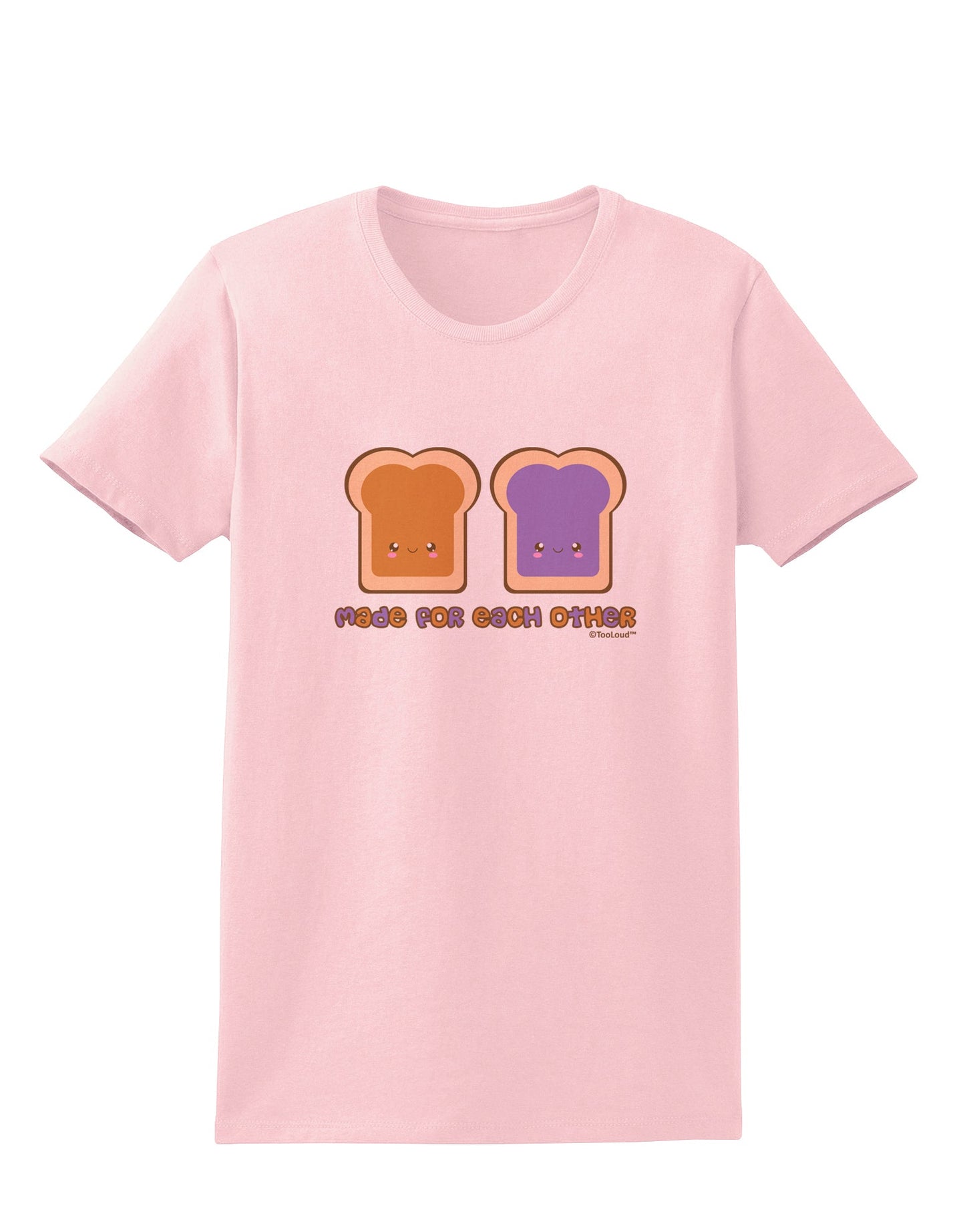 Cute PB and J Design - Made for Each Other Womens T-Shirt by TooLoud-Womens T-Shirt-TooLoud-PalePink-X-Small-Davson Sales