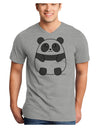 Cute Panda Bear Adult V-Neck T-shirt by TooLoud-Mens V-Neck T-Shirt-TooLoud-HeatherGray-Small-Davson Sales