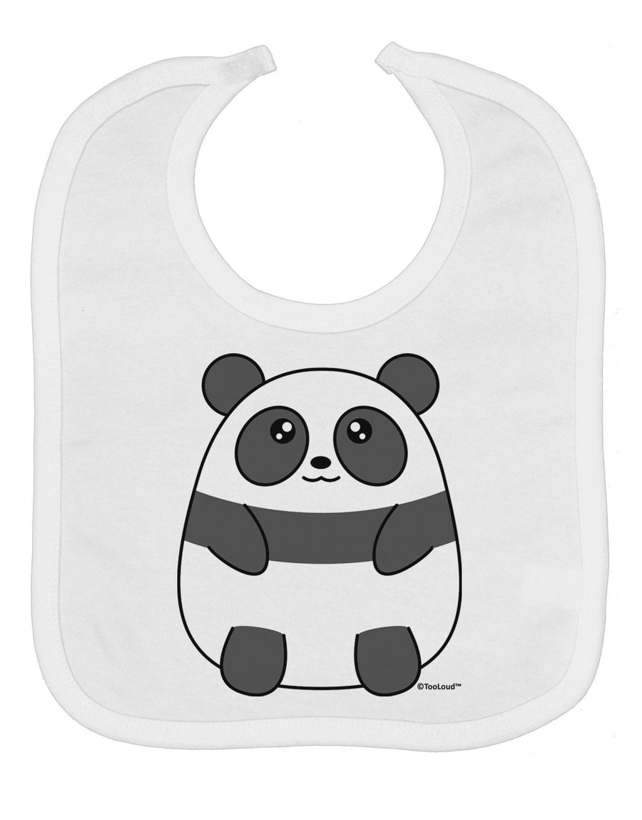 Cute Panda Bear Baby Bib by TooLoud