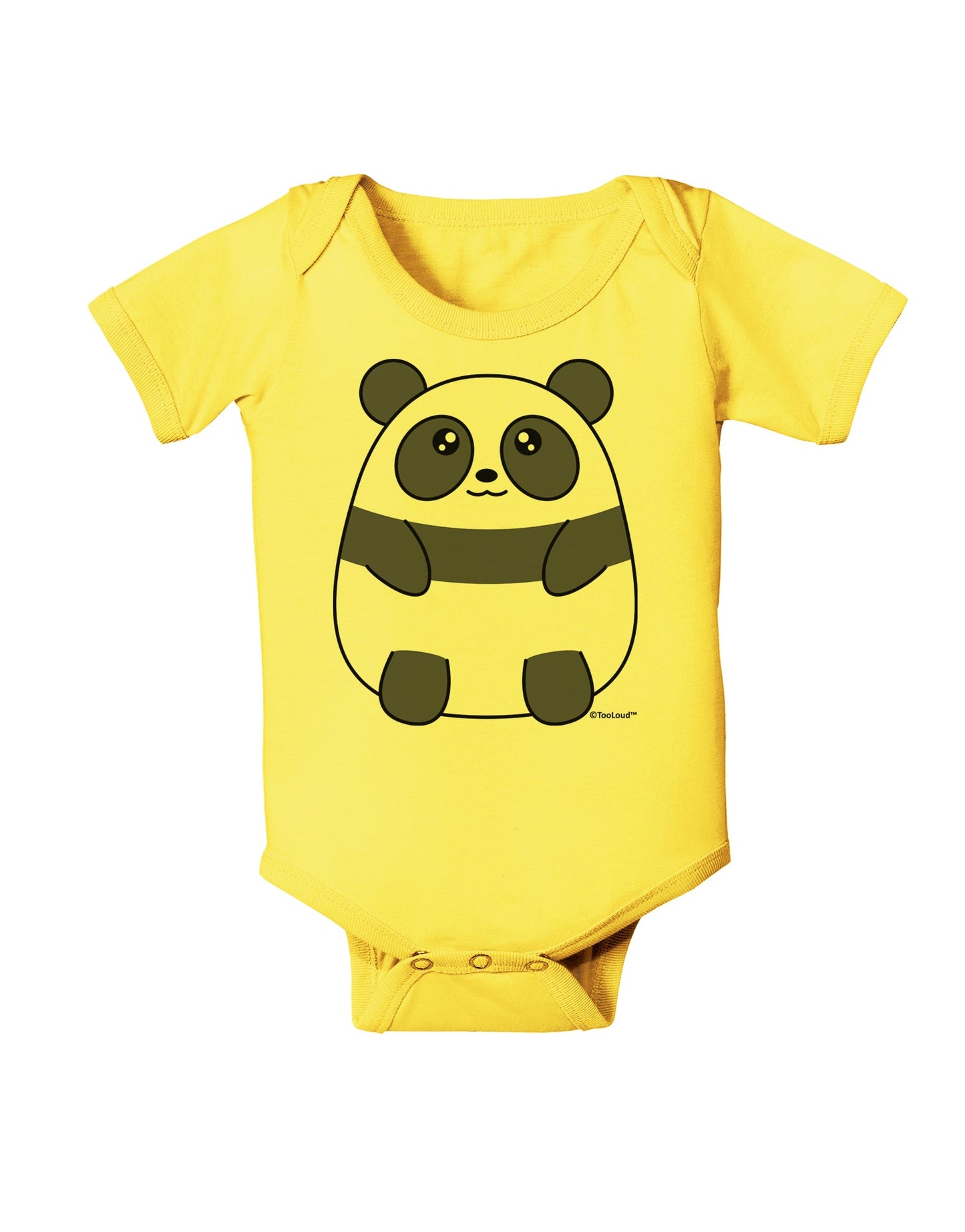 Cute Panda Bear Baby Romper Bodysuit by TooLoud-Baby Romper-TooLoud-Yellow-06-Months-Davson Sales