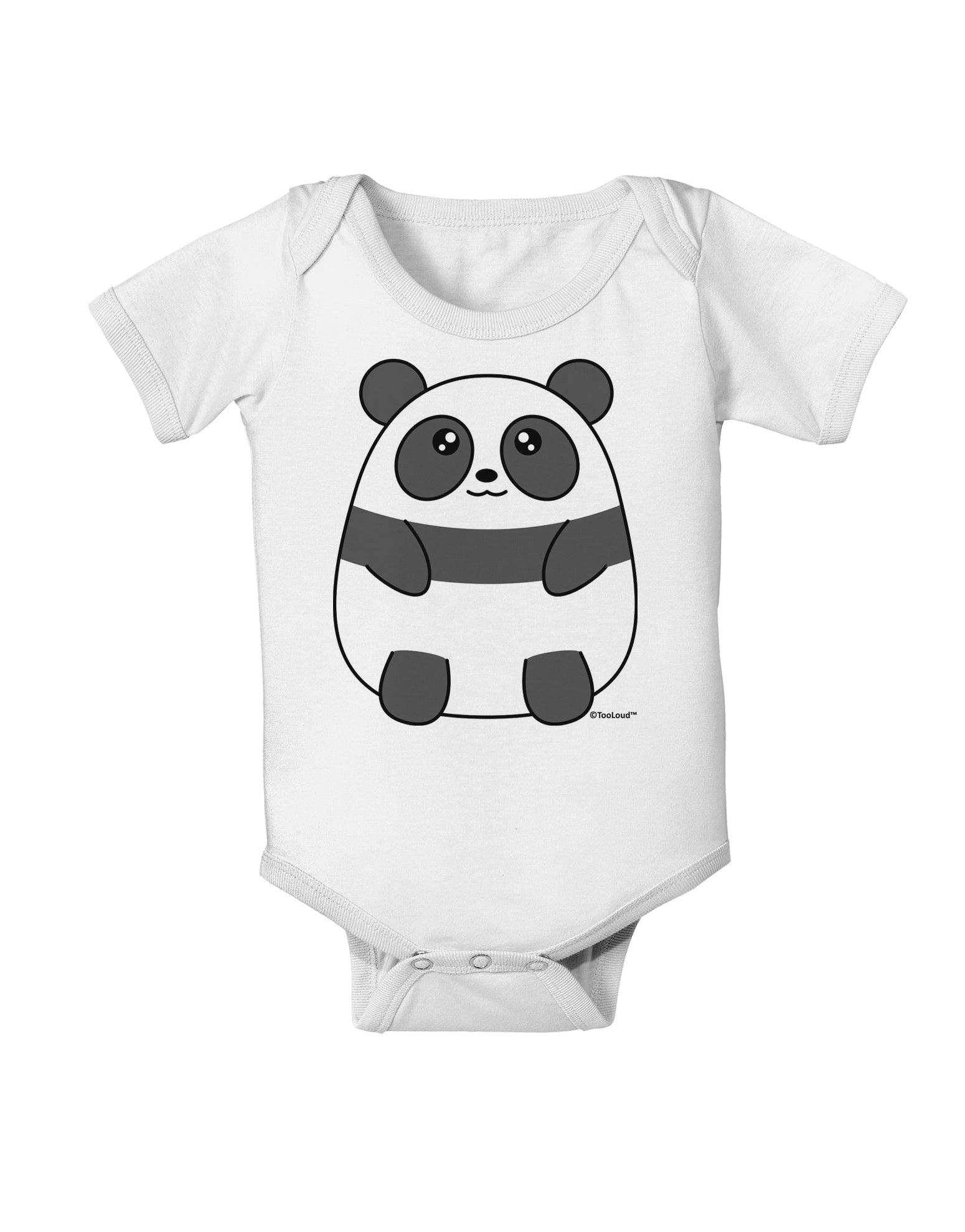 Cute Panda Bear Baby Romper Bodysuit by TooLoud-Baby Romper-TooLoud-White-06-Months-Davson Sales